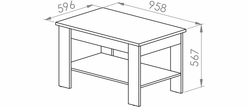 Konferenční stolek - ARTIS 13 rozměry